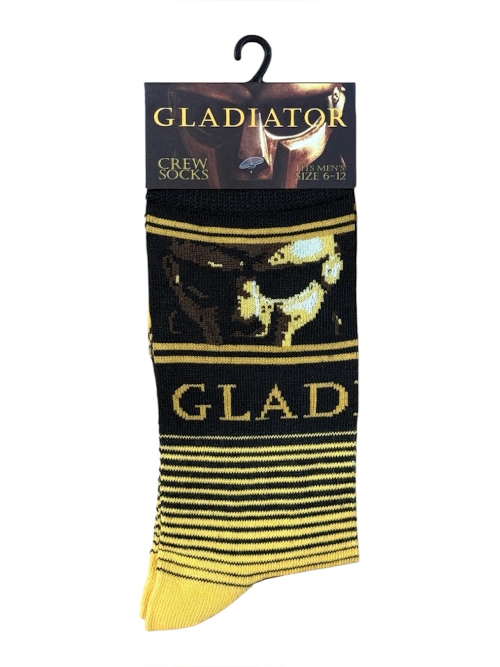 Gladiator Men's Black & Yellow Crew Socks